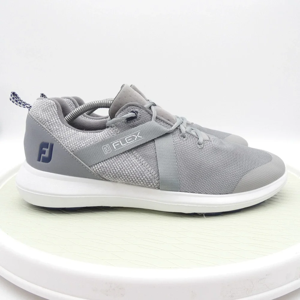 FootJoy Flex Mens Golf Shoes Grey Spikeless Mesh Sneakers 56106 Size 11.5 M